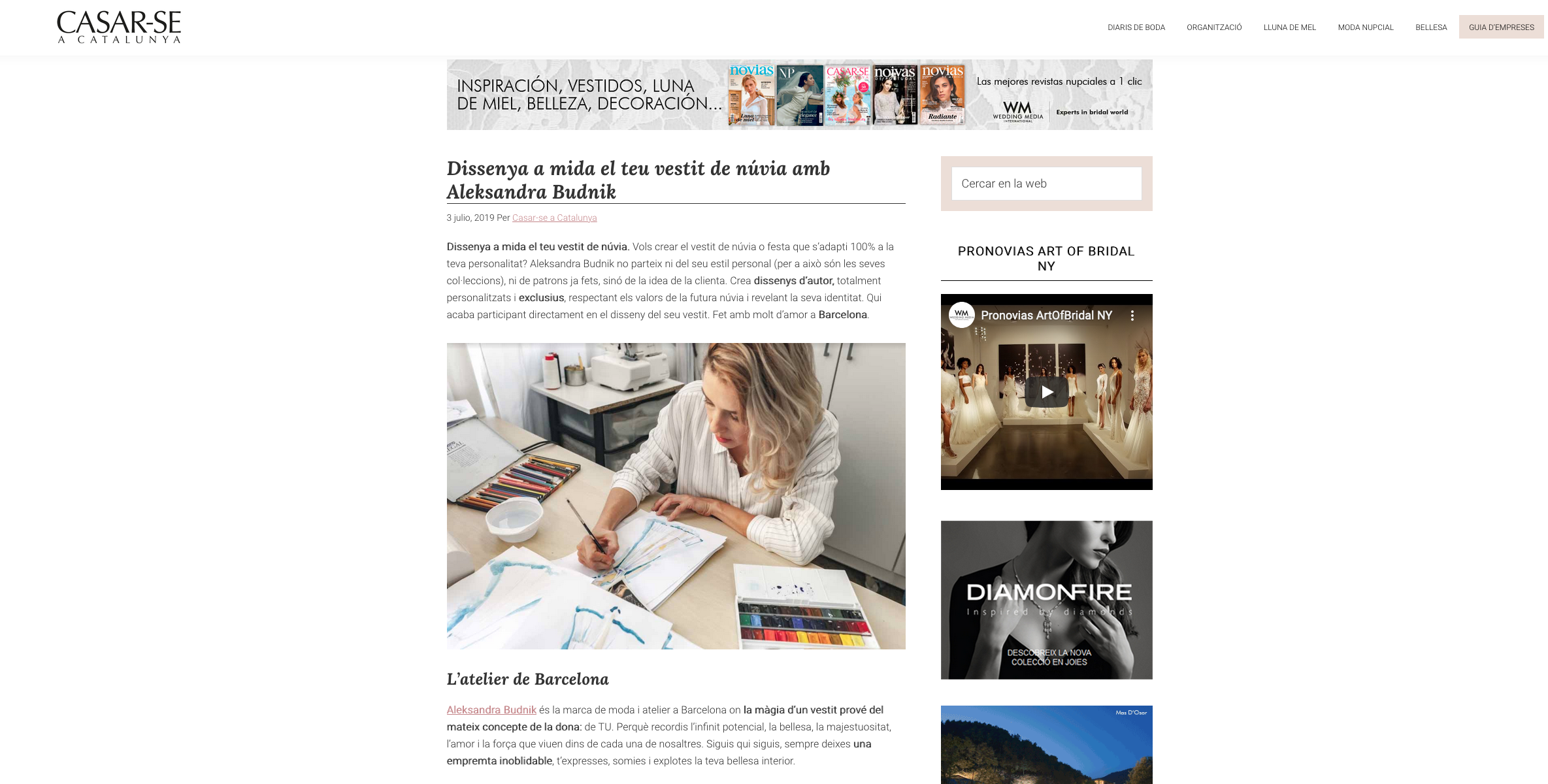 Dissenya a mida el teu vestit de núvia amb Aleksandra Budnik