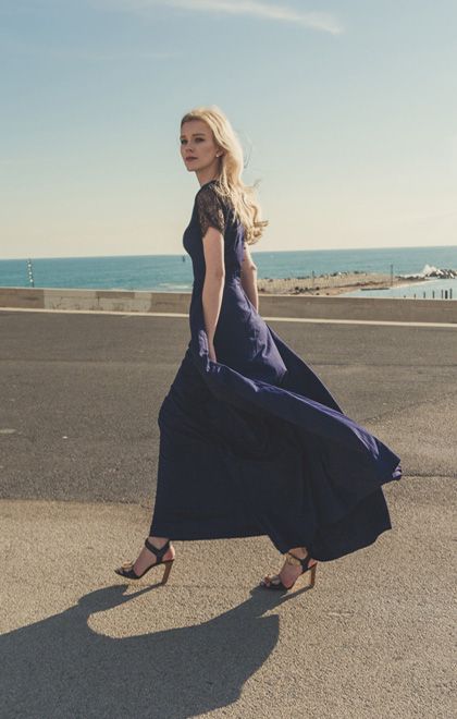 Vestidos de fiesta largos azul marino