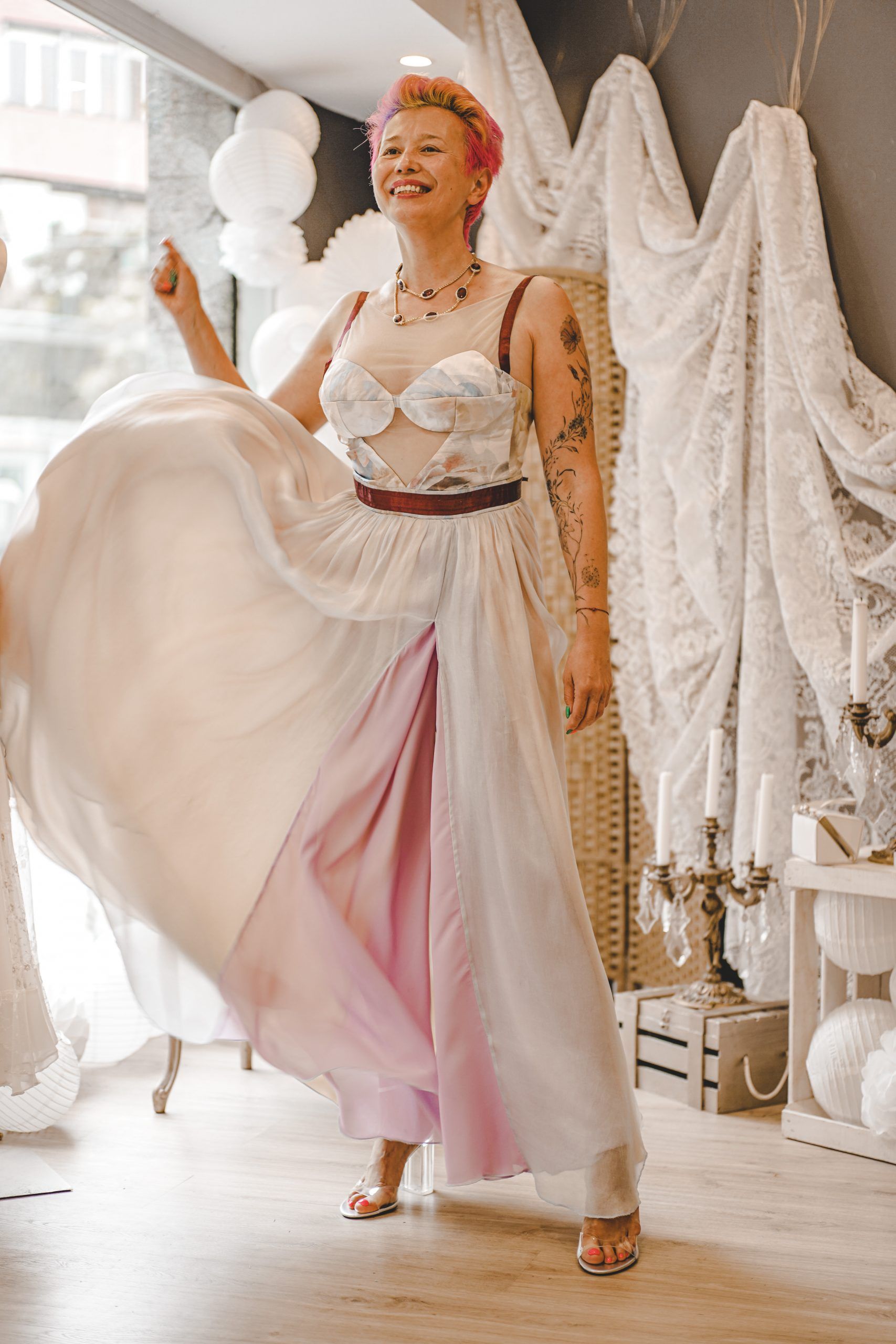 Vestido de autor & Joyas Vintage - Tandem perfecto