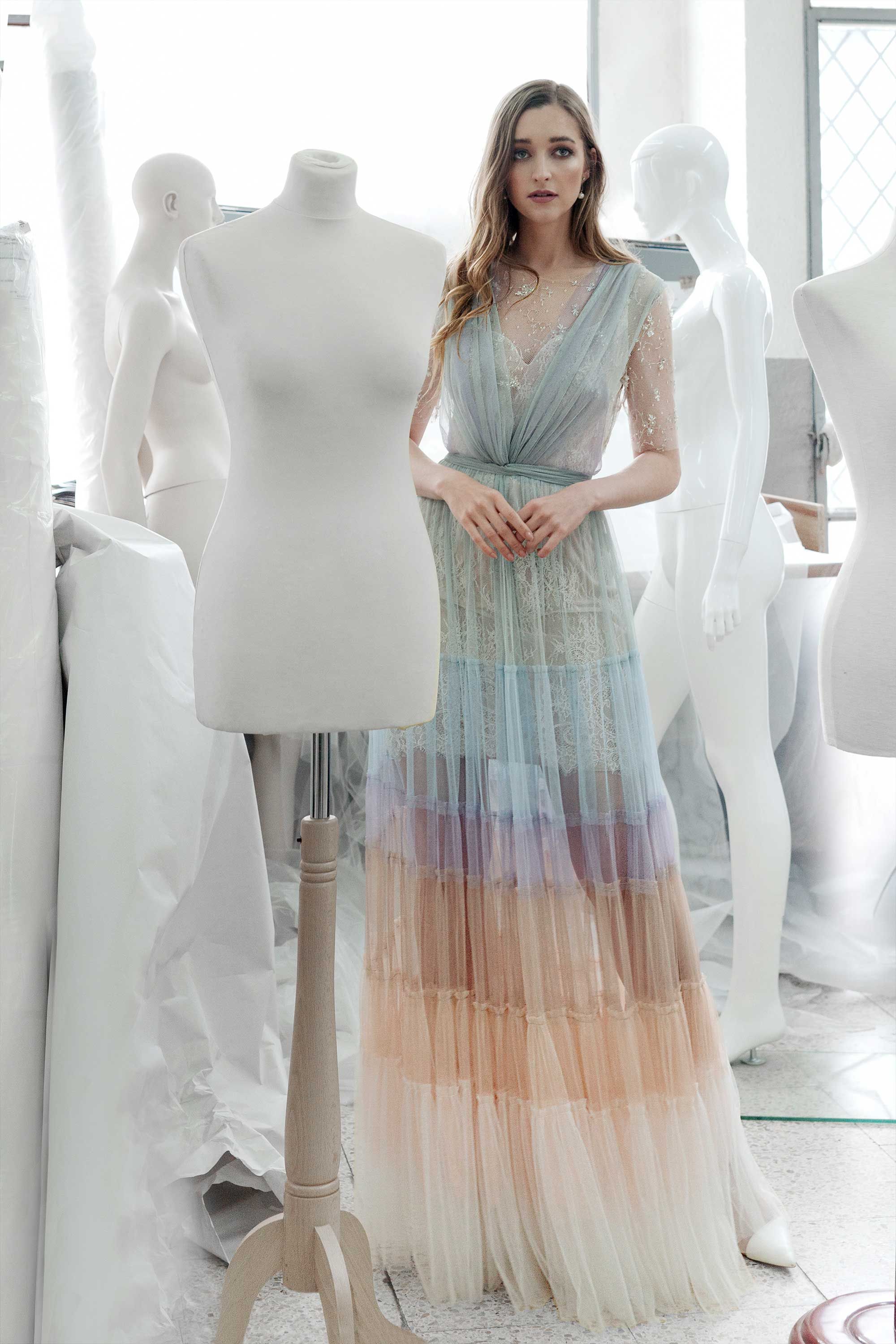 Vestido de novia de color muy original