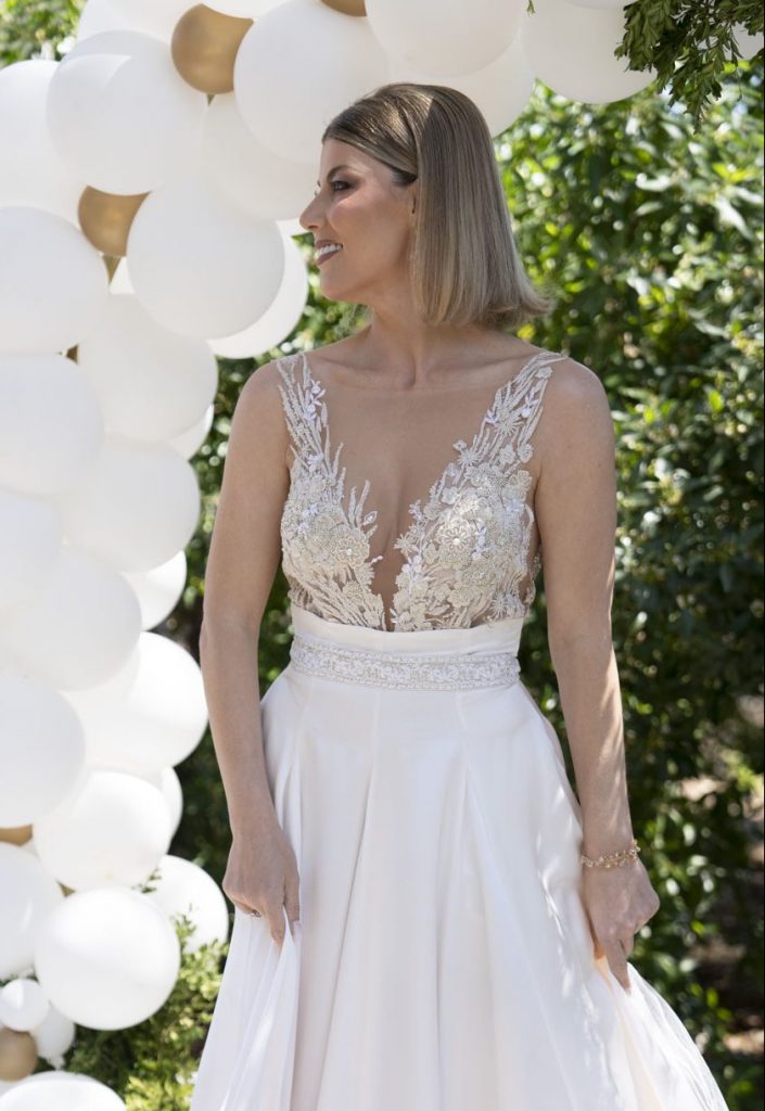 Top body dorado de encajes novia y fiesta