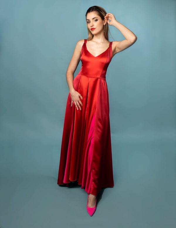 vestido de fiesta gala rojo