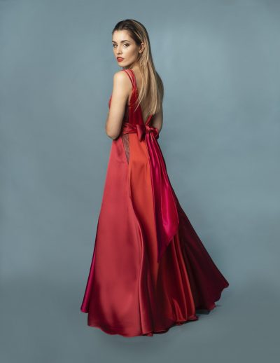 vestido de fiesta gala rojo largo