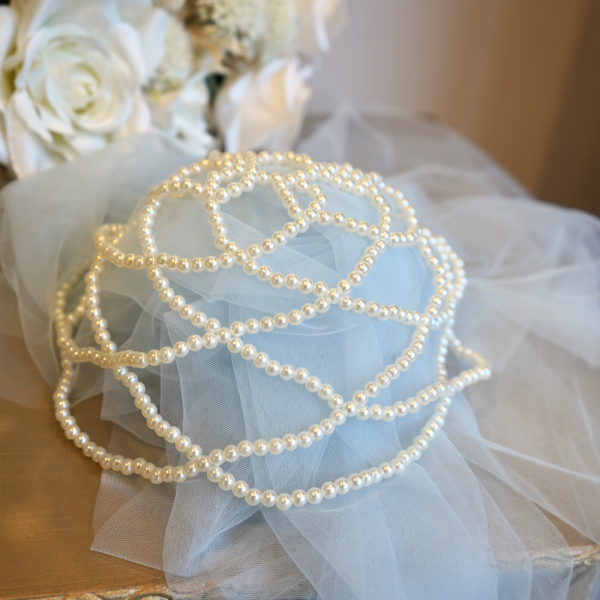 diadema de perlas de novia